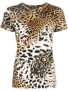 Roberto Cavalli Tiger-print Short-sleeve T-shirt In Multicolour