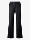 Roberto Cavalli Flared Pants With Tiger Skin Pattern In Black