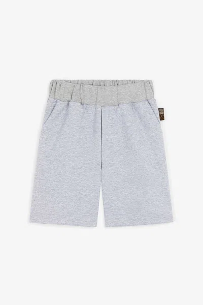 Roberto Cavalli Tiger Tooth Shorts In Gray