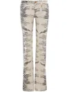 Roberto Cavalli Tigress-print Trousers In White
