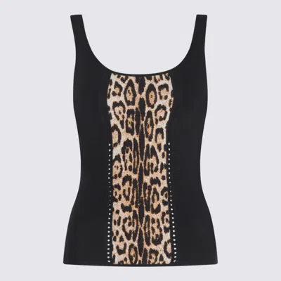 ROBERTO CAVALLI ROBERTO CAVALLI BLACK VISCOSE TOP