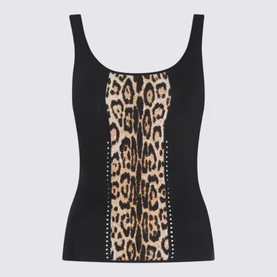 ROBERTO CAVALLI TOP LEOPARDO/NERO