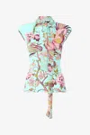 Roberto Cavalli Floral & Pheasant Print Top