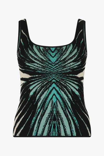 Roberto Cavalli Ray Of Sea Print Knit Top