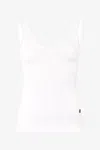 Roberto Cavalli Ribbed-knit Tank Top In White