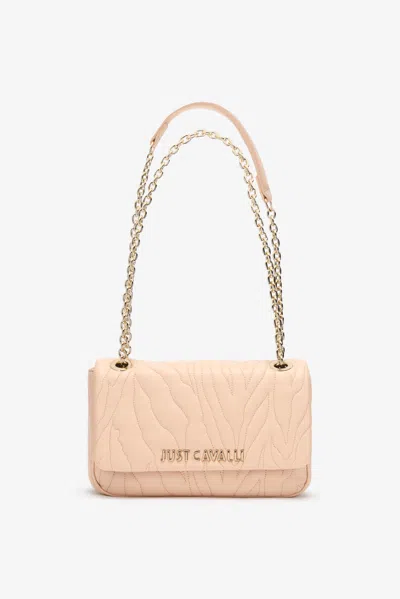 Roberto Cavalli Top-stitched Clutch Bag With Shoulder Strap