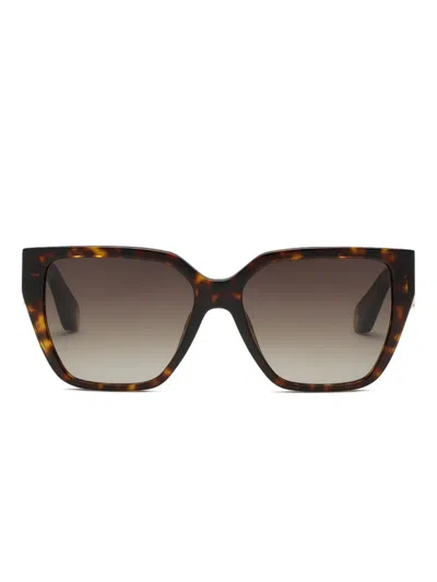 ROBERTO CAVALLI TORTOISESHELL OVERSIZED SUNGLASSES
