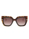 Roberto Cavalli Tortoiseshell Oversized Sunglasses In Brown