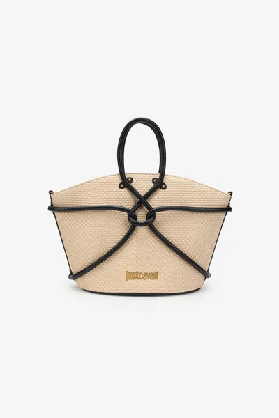 Roberto Cavalli Tote Bag With Jc Logo In Pattern