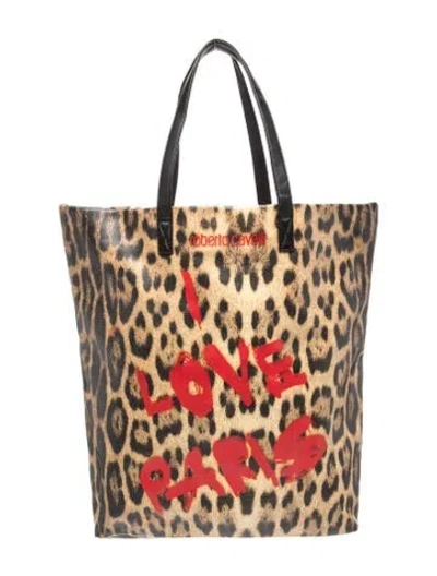 Pre-owned Roberto Cavalli Tote In Brown