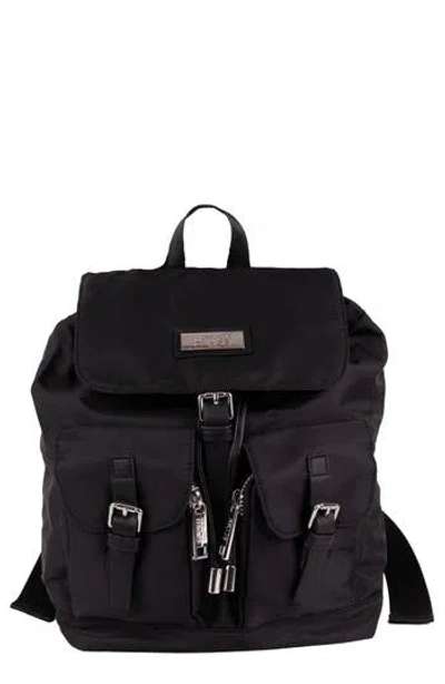 Roberto Cavalli Travel Backpack In Black/silver
