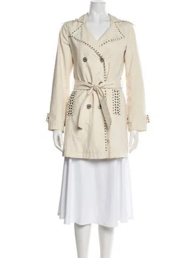 Pre-owned Roberto Cavalli Trench Coat In Neutral