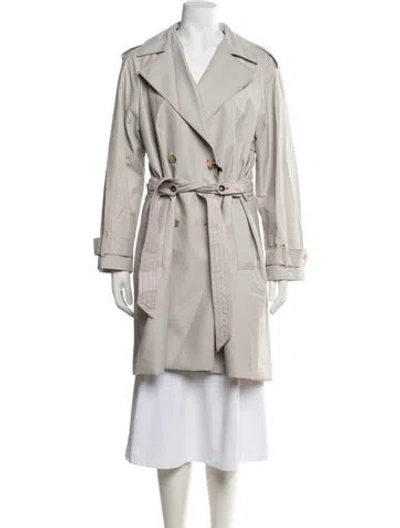 Pre-owned Roberto Cavalli Trench Coat W/ Tags In Grey