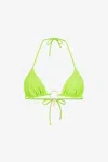 Roberto Cavalli Triangle-cup Bikini Top In Light Green