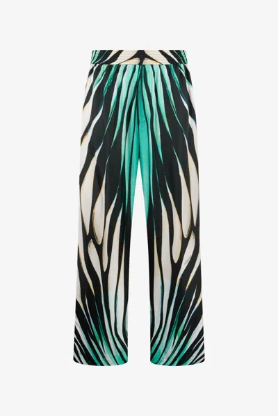 ROBERTO CAVALLI TROPICAL ELEGANCE PALAZZO PANTS