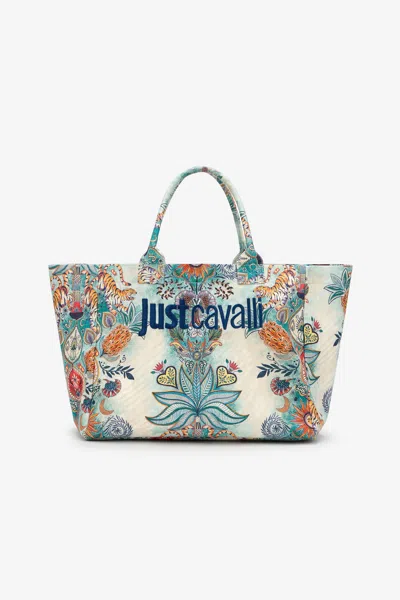Roberto Cavalli Tropical Garden Print Shoulder Bag