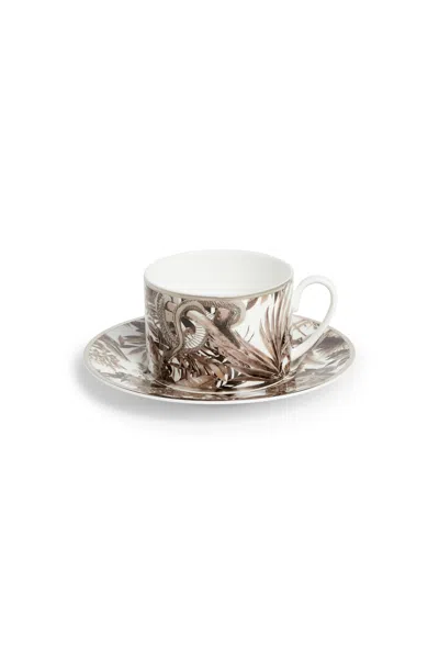 Roberto Cavalli Tropical Jungle White Tea Set In Multi