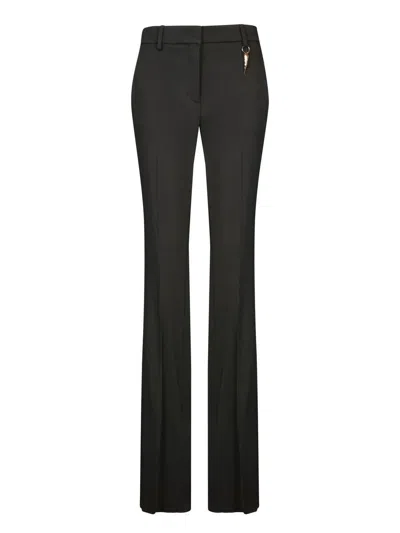 Roberto Cavalli Woman Black Flared Trousers With Fang