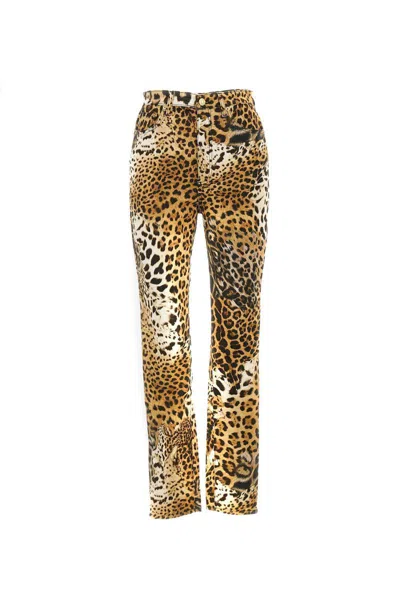 Roberto Cavalli Trousers In Beige