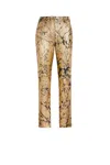 Roberto Cavalli Trousers In Gold/black