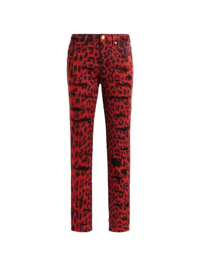 Roberto Cavalli Trousers In Red