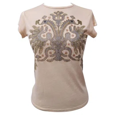 Pre-owned Roberto Cavalli T-shirt Size 40 In Brown
