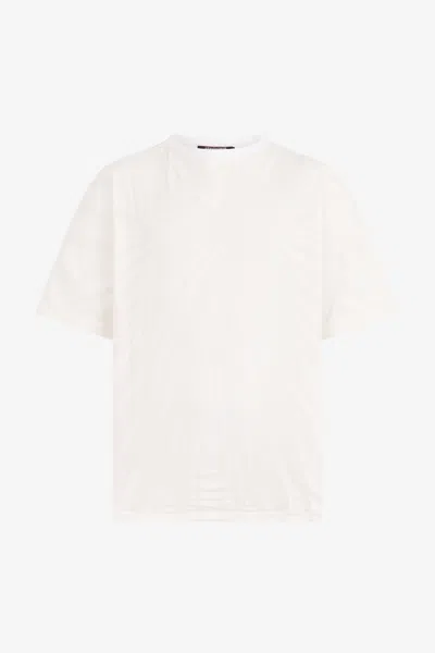 Roberto Cavalli T-shirt With Ray Print In White