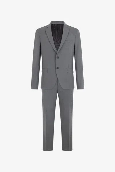 Roberto Cavalli Two-button Suit Jacket In Gray