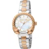 Roberto Cavalli By Franck Muller Two-tone Mother-of-pearl Bracelet Watch, 32mm In Two Tone Silver & Rose Gold