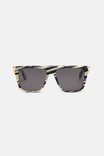 Roberto Cavalli Unisex Sunglasses With Fangs In Black
