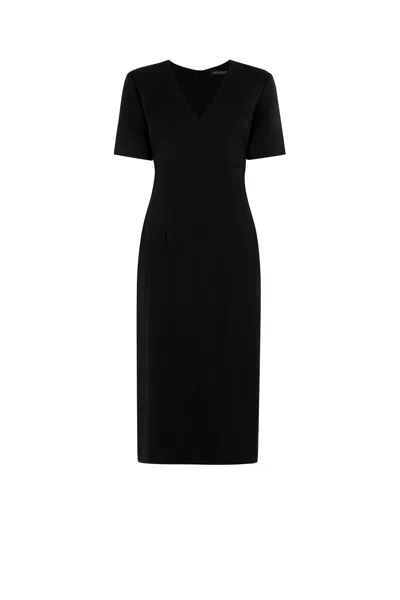 Roberto Cavalli V-neck Dress In Black