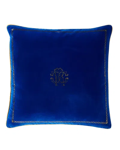 Roberto Cavalli Venezie Cushion In Blue