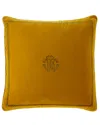 Roberto Cavalli Venezia Cushion, 27"sq. In Mustard