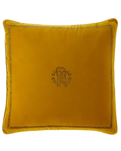 Roberto Cavalli Venezie Cushion In Mustard