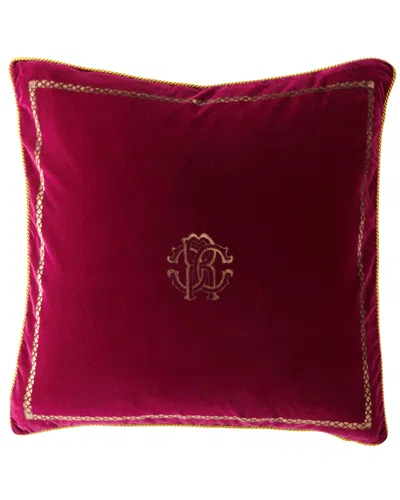 Roberto Cavalli Venezia Cushion, 27"sq. In Burgundy