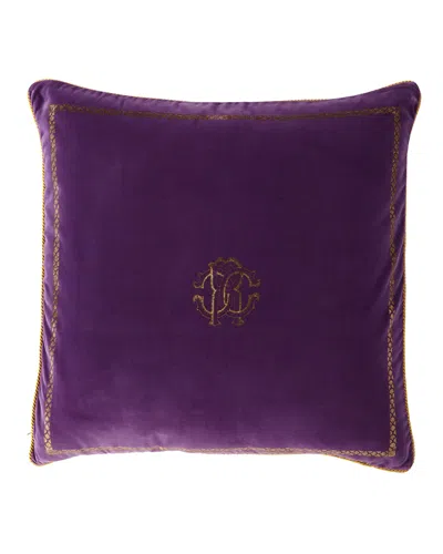 Roberto Cavalli Venezia Cushion, 27"sq. In Purple