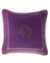 Roberto Cavalli Venezia Velvet Decorative Pillow, 16 X 16 In Purple