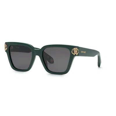 Roberto Cavalli Verde Pieno Lucido Acetate Sunglasses In Black