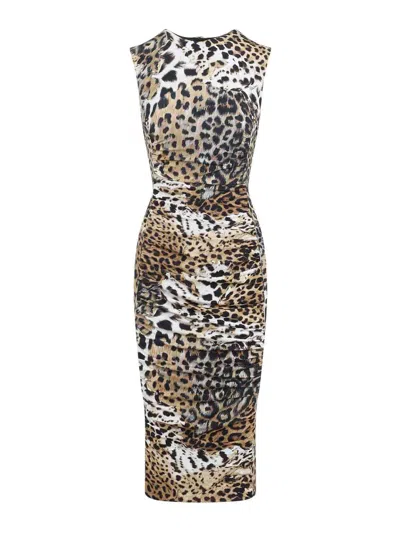 ROBERTO CAVALLI VESTIDO MIDI - BEIS