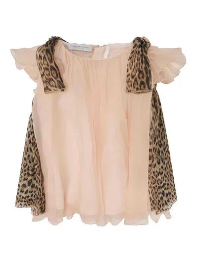 Roberto Cavalli Kids' Vestido Midi In Pink