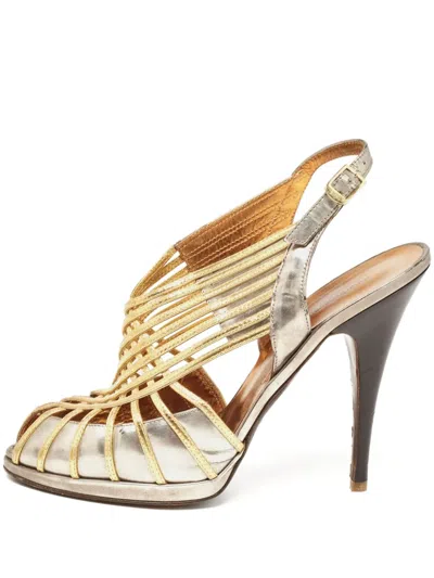 Pre-owned Roberto Cavalli Vintage 100mm Leather Heeled Sandals
