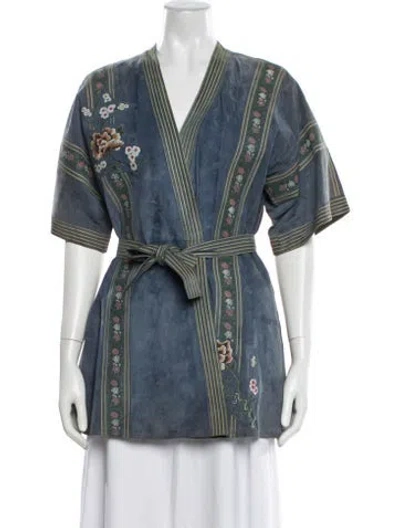Pre-owned Roberto Cavalli Vintage 1970's Coat In Blue