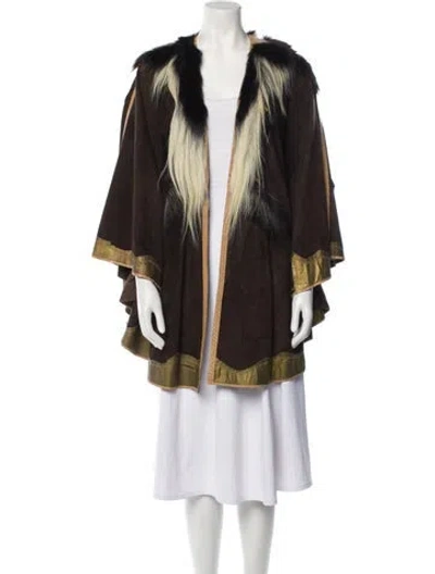 Pre-owned Roberto Cavalli Vintage 1970's Fur Coat In Multi