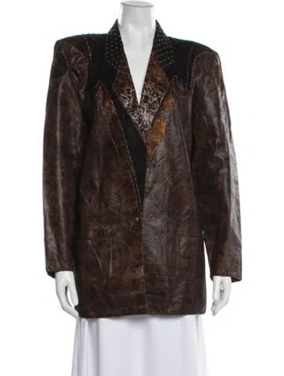 Pre-owned Roberto Cavalli Vintage 1980's Blazer In Neutrals