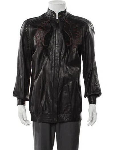 Pre-owned Roberto Cavalli Vintage 1980's Jacket In Black