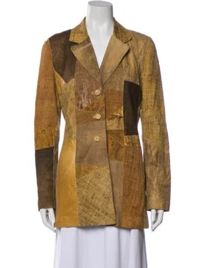 Pre-owned Roberto Cavalli Vintage 1990's Blazer In Brown