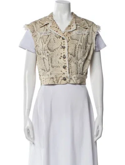Pre-owned Roberto Cavalli Vintage 1990's Top In Neutral