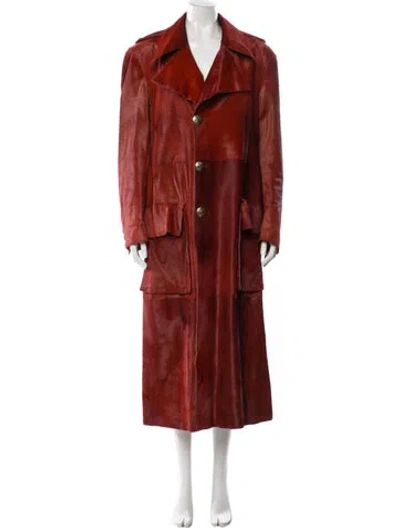 Pre-owned Roberto Cavalli Vintage 1990's Trench Coat In Red