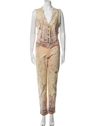 Pre-owned Roberto Cavalli Vintage 1998 Pant Set In Neutral