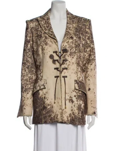 Pre-owned Roberto Cavalli Vintage 1999 Blazer In Brown